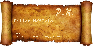 Piller Mária névjegykártya