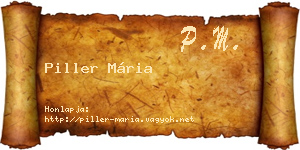 Piller Mária névjegykártya